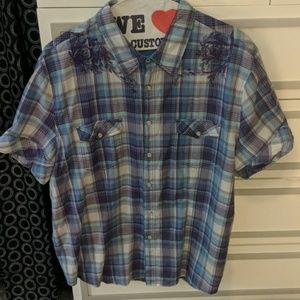 Vintage Red Short Sleeve Shirt